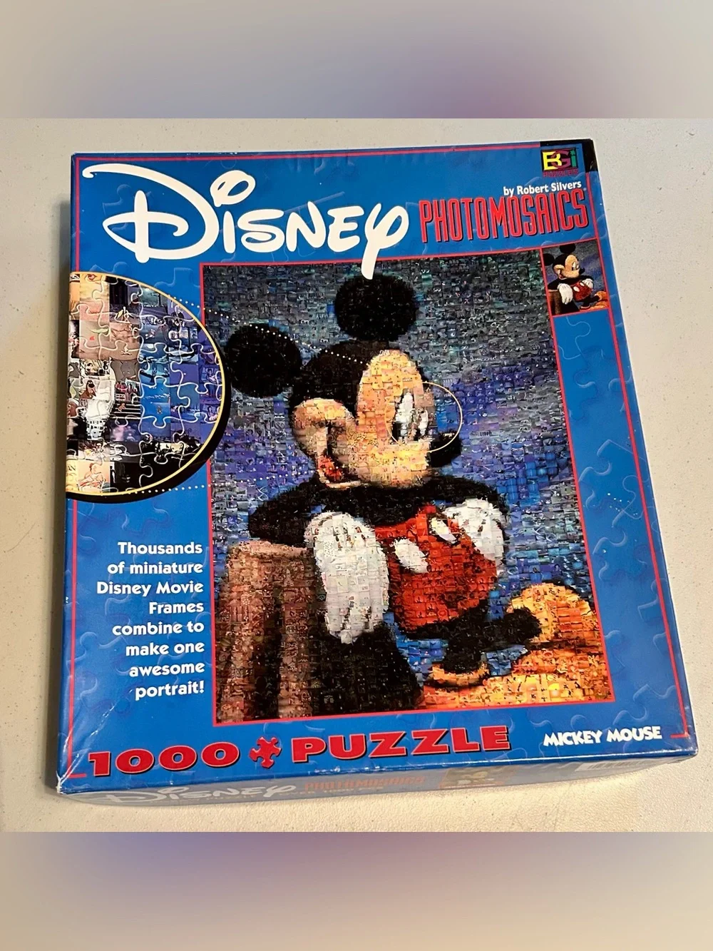 Disney Photomosaic Jigsaw Puzzle - Mickey Mouse, 1000 Pieces Buffalo Games- Used